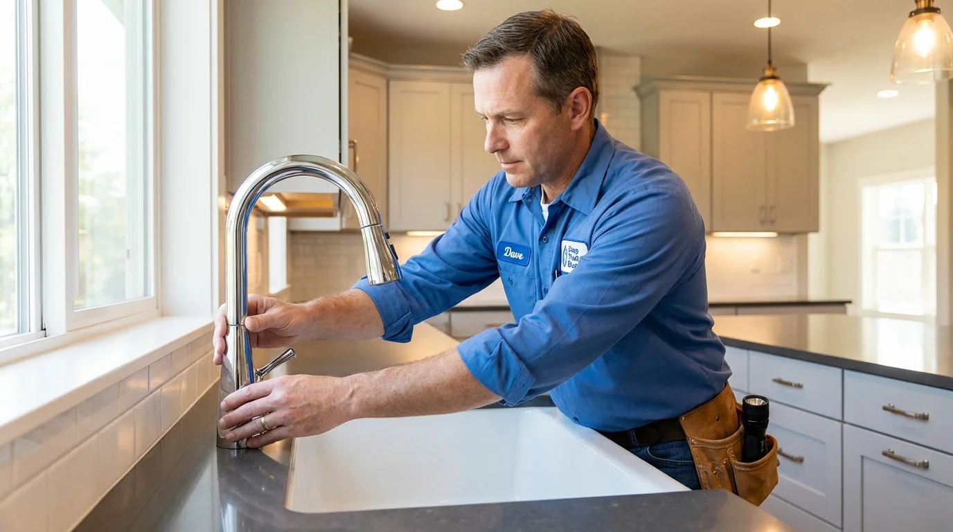 Kitchen faucet installation by Johns Plumbing LLC in Prairie Village