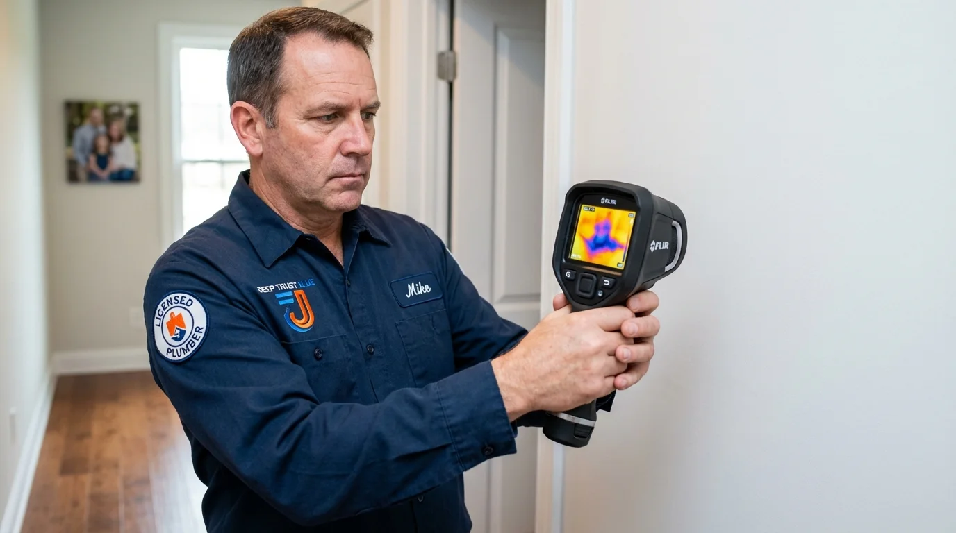 Thermal imaging leak detection by Johns Plumbing LLC in Prairie Village